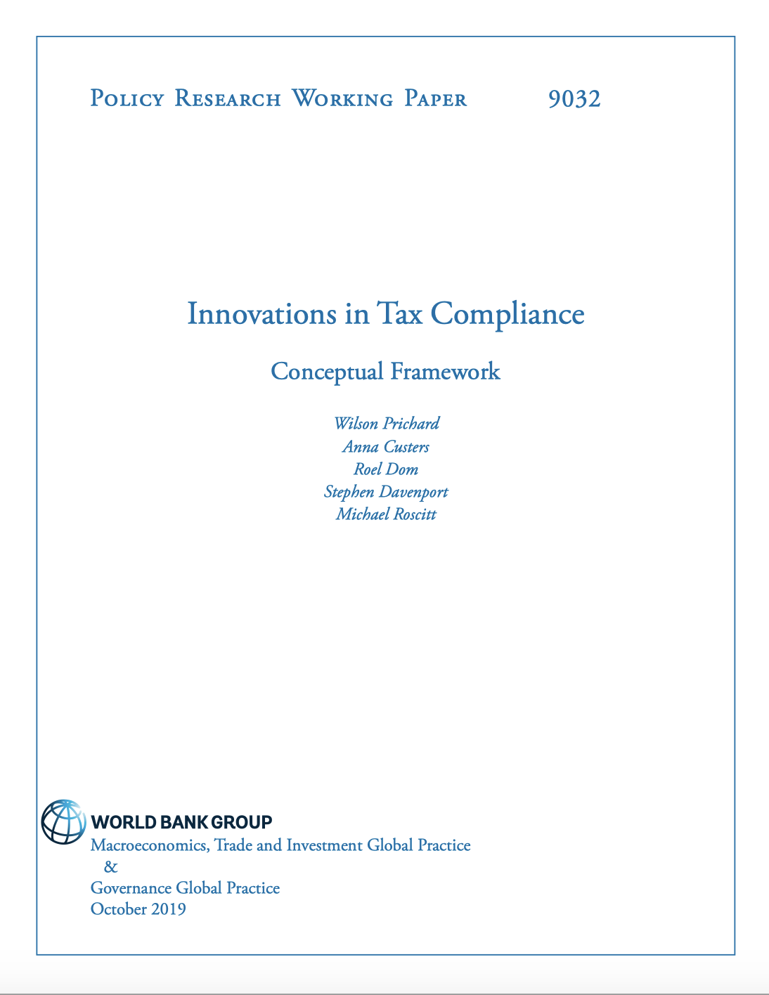 Innovations In Tax Compliance